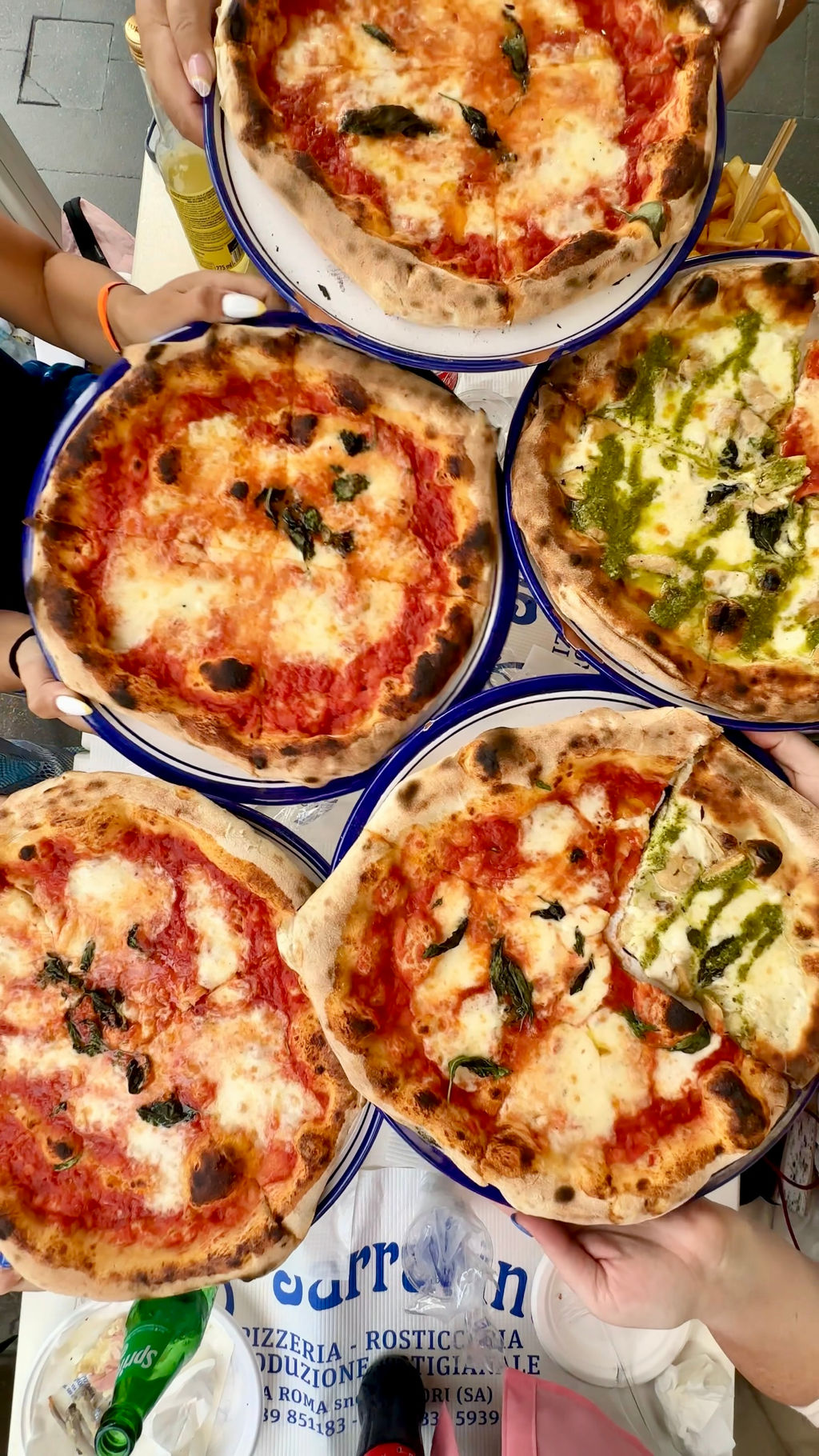 Wood fired pizza in Italy