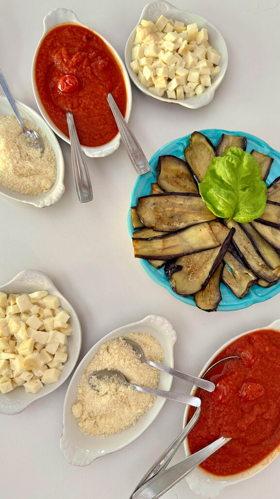 Plates of authentic Italian food from Sal De Riso Costa D'Amalfi restaurant.