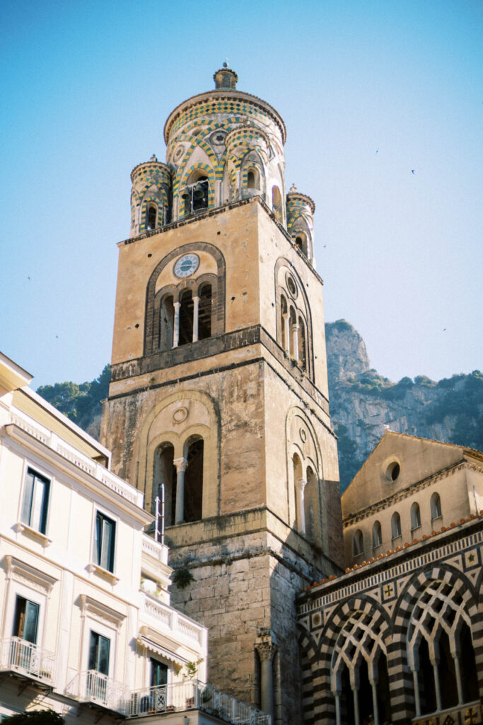 Bell tower of the Amalfi cathedral.