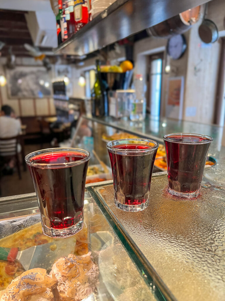 Ombre wine in Venice