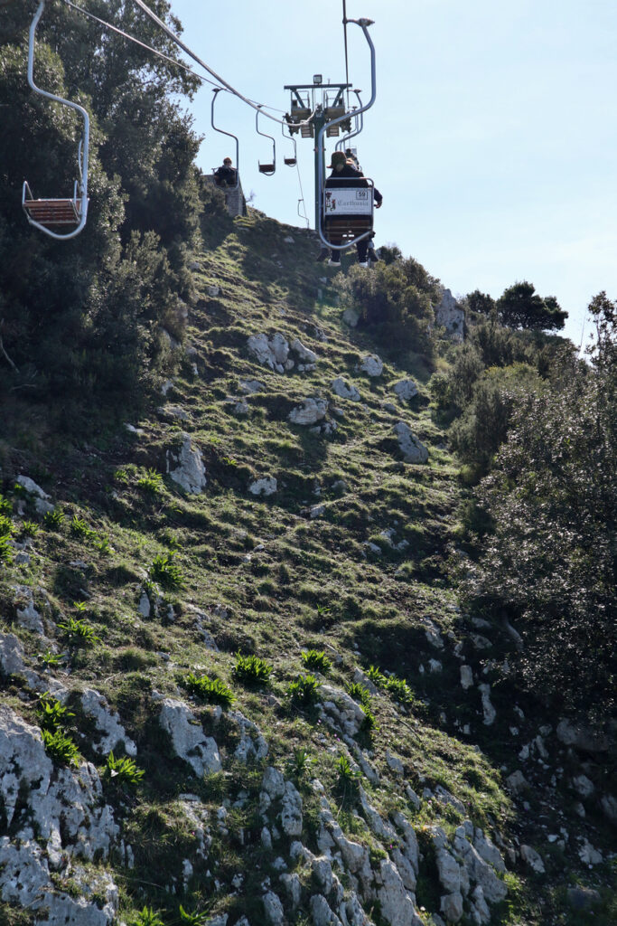 Chairlift up Monte Solaro.