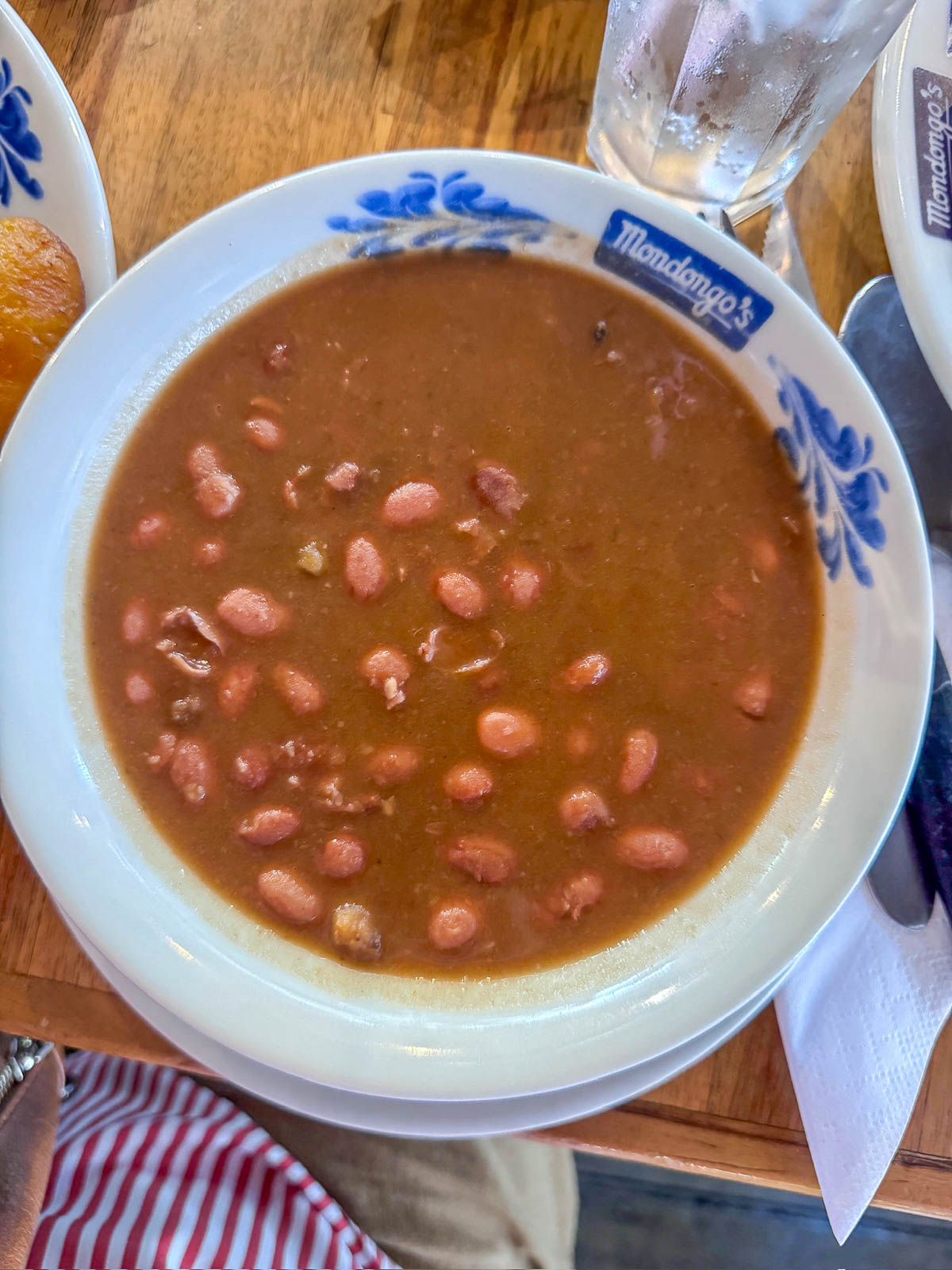 Bowl of Colombian red bean soup